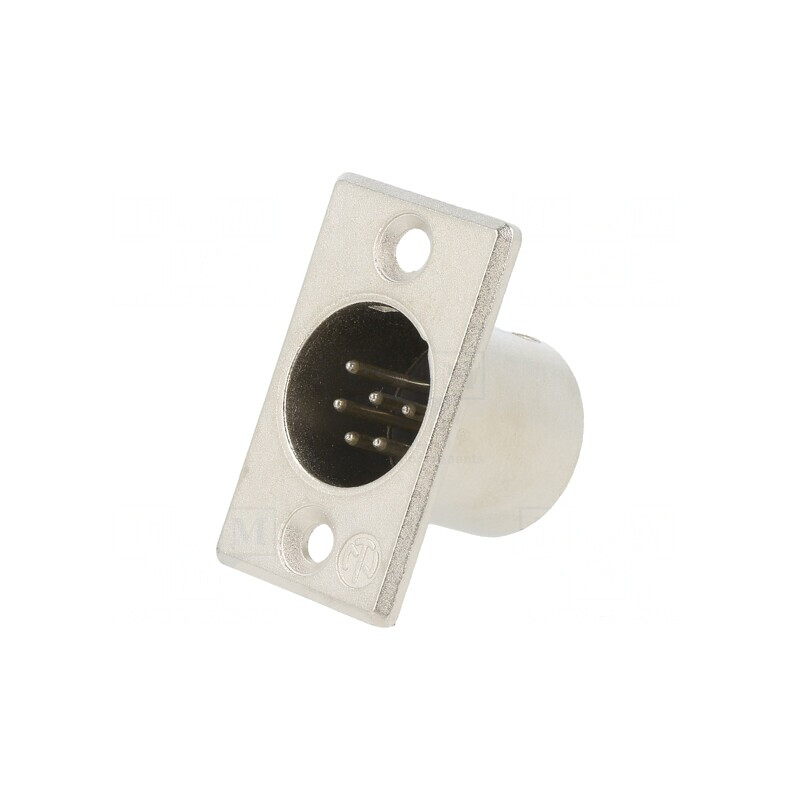 Conector XLR Tată Drept Lipire Argint 7.5A | Electronic-mag.ro | Componente Electronice