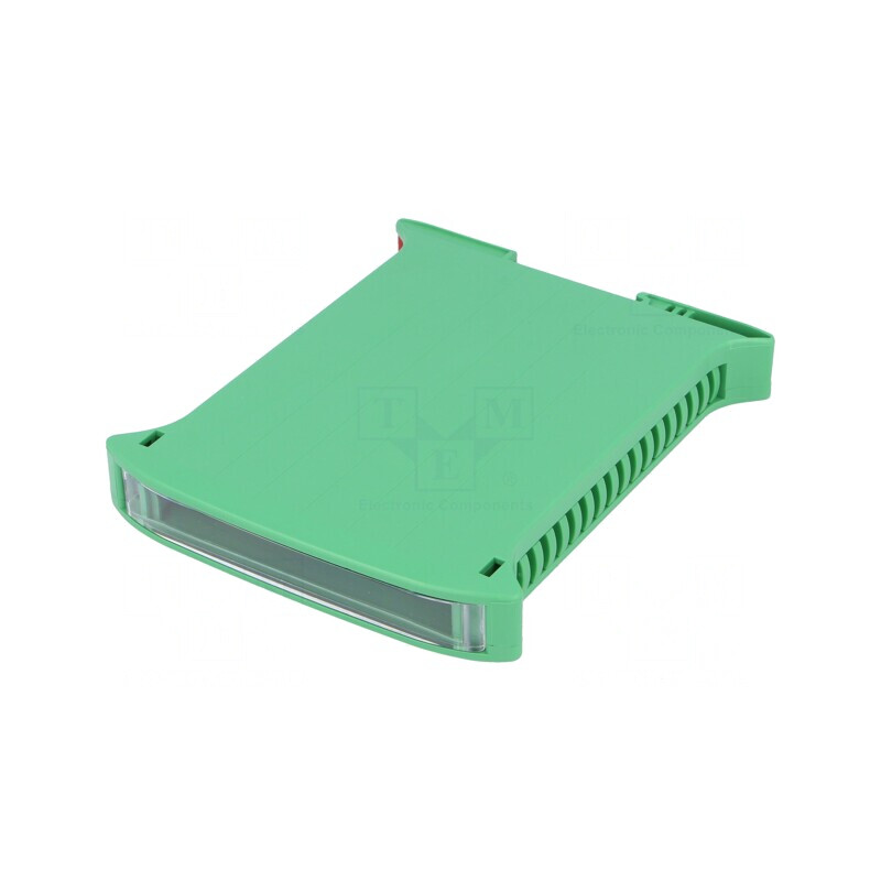 Carcasă pentru șină DIN, verde, 101x17.5x120mm | Electronic-mag.ro | Componente Electronice