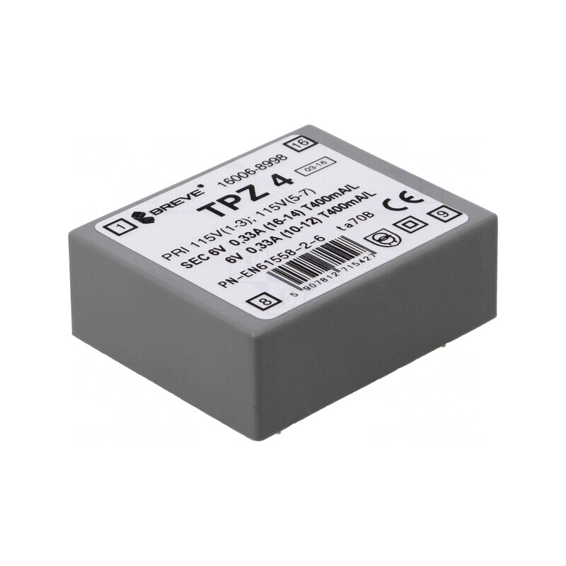 Transformator alimentare 4VA 115V/230V la 6V PCB | Electronic-mag.ro | Componente Electronice
