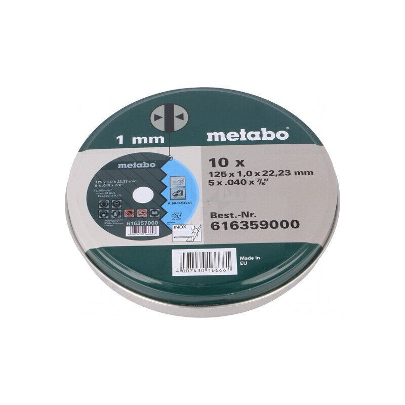 Disc de tăiere 125mm 1mm 10 bucăți | Electronic-mag.ro | Componente Electronice