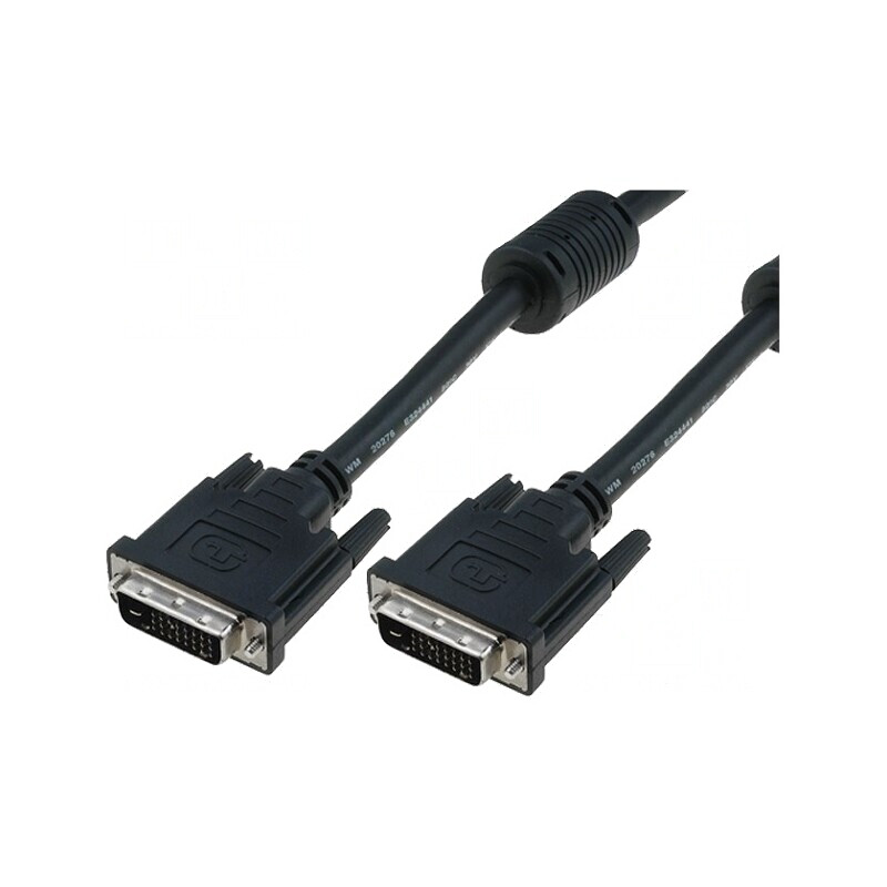 Cablu dual link DVI-D 5m negru | Electronic-mag.ro | Componente Electronice