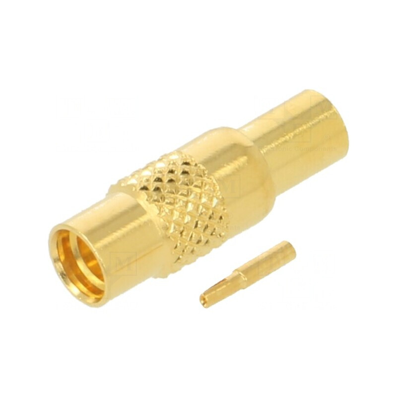 Mufă MMCX Mamă Drept 50Ω Lipire PTFE Aurit | Electronic-mag.ro | Componente Electronice