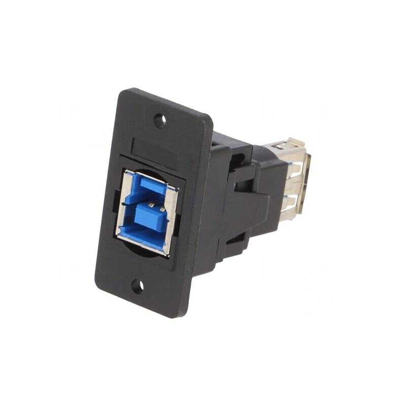 Adaptor USB 3.0 Aurit USB A la USB B Soclu Slim | Electronic-mag.ro | Componente Electronice