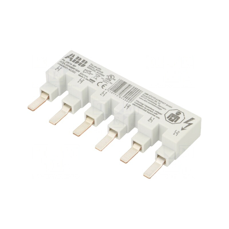 Bară colectoare 16mm2 2P 480VAC 80A 6 module | Electronic-mag.ro | Componente Electronice