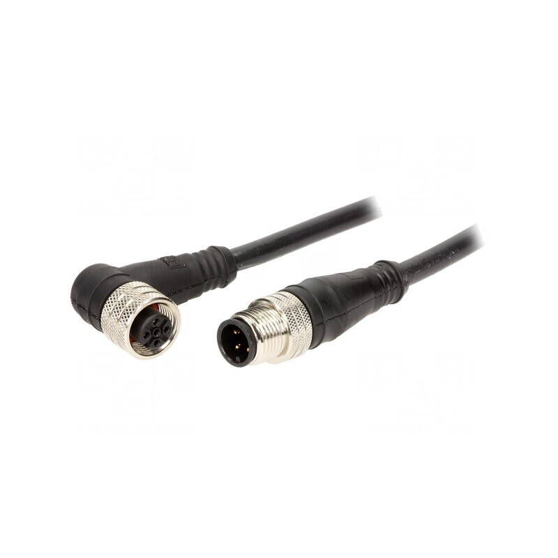 Cablu senzori automatizări M12-M12 1m | Electronic-mag.ro | Componente Electronice