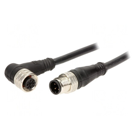Cablu senzori automatizări M12-M12 1m | Electronic-mag.ro | Componente Electronice