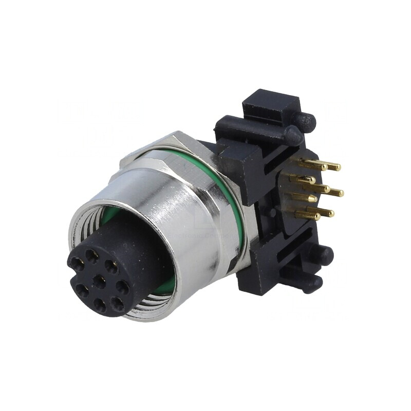 Soclu M12 8 PIN mamă DeviceNet/CANopen THT IP65/IP67 | Electronic-mag.ro | Componente Electronice