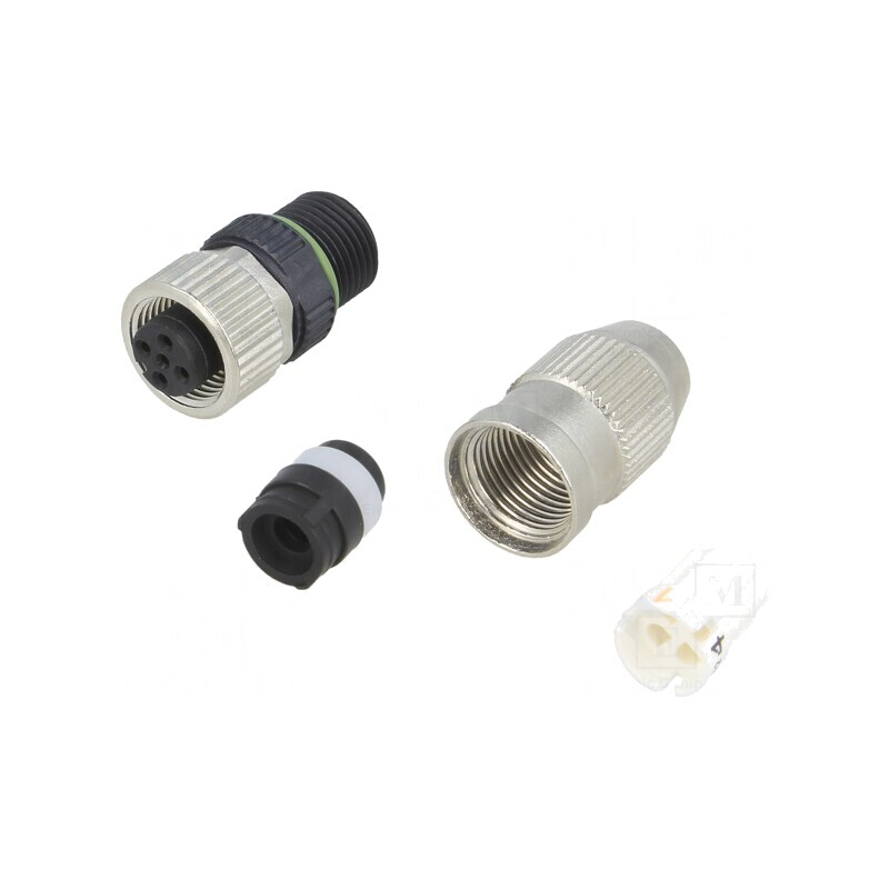 Mufă M12 4 PIN Mamă pe Cablu IDC | Electronic-mag.ro | Componente Electronice