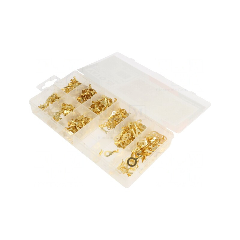 Set Conectori Crimpat Neizolat 450 Buc. | Electronic-mag.ro | Componente Electronice