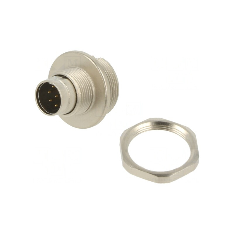 Conector M9 Aurit 125V IP67 8 PIN Drept | Electronic-mag.ro | Componente Electronice
