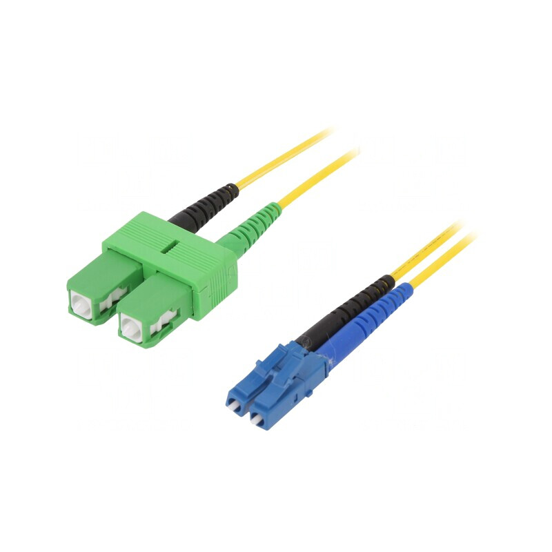Patch cord fibră OS2 LC/UPC-SC/APC 2m galben LSZH | Electronic-mag.ro | Componente Electronice