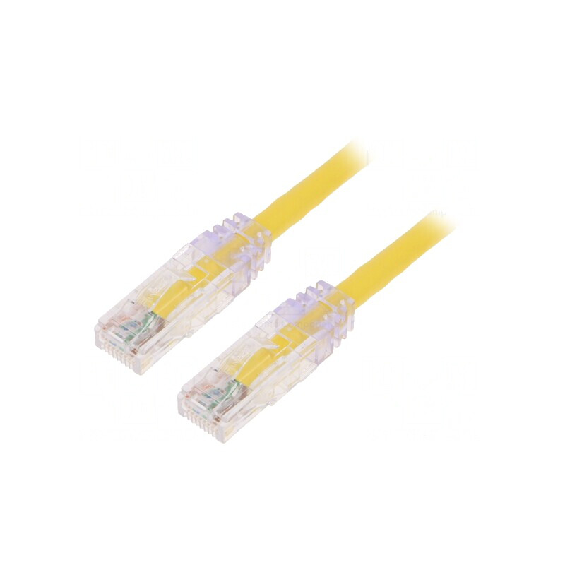 Patch cord galben 1m TX6 PLUS U/UTP LSZH 24AWG | Electronic-mag.ro | Componente Electronice