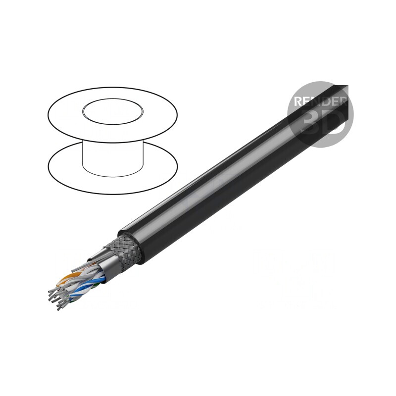 Cablu RS232/RS422 30m PVC Cu 24AWG | Electronic-mag.ro | Componente Electronice