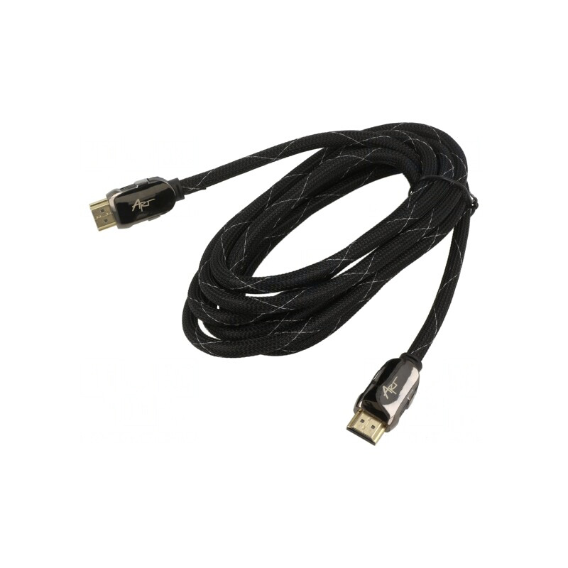 Cablu HDMI 1.4 Textil 3m Negru | Electronic-mag.ro | Componente Electronice