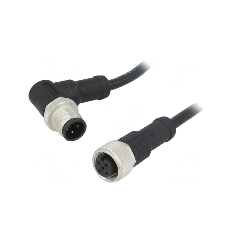 Cablu senzori/automatizări M12-M12 1m | Electronic-mag.ro | Componente Electronice