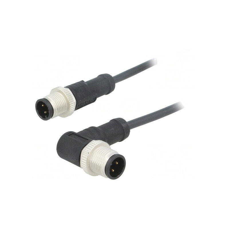 Cablu pentru senzori automatizări M12 1m mufă-mufă | Electronic-mag.ro | Componente Electronice