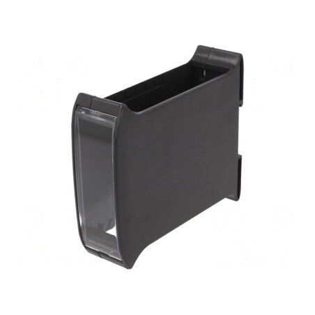 Carcasă pentru șină DIN gri închis 101x35x119.5mm | Electronic-mag.ro | Componente Electronice