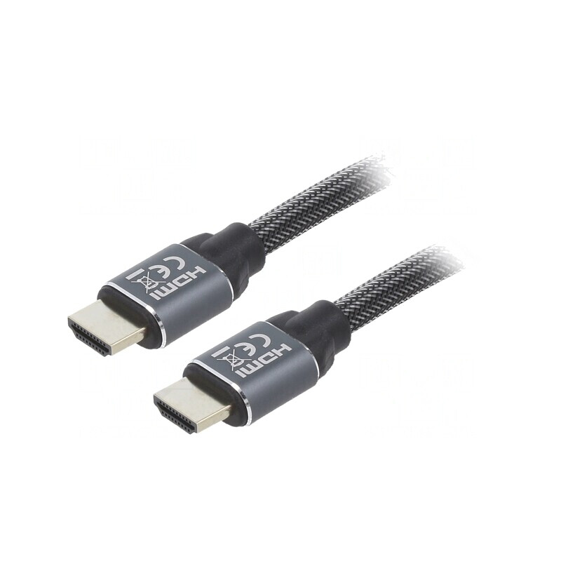 Cablu HDMI 2.0 Textil 5m Negru | Electronic-mag.ro | Componente Electronice