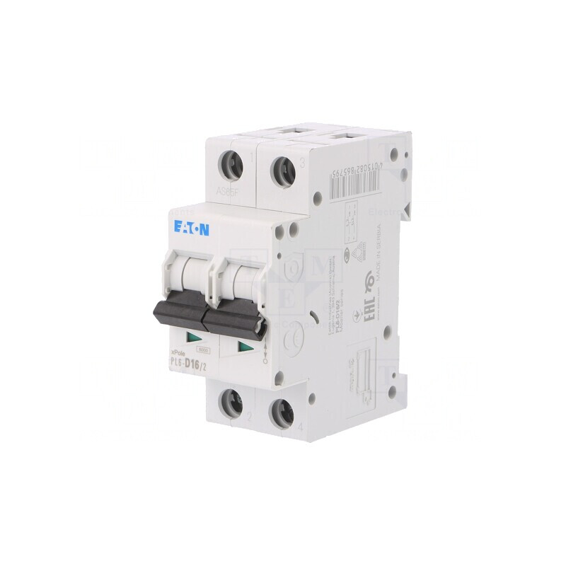 Întrerupător Supracurent 16A 2 Poli 230/400V 6kA | Electronic-mag.ro | Componente Electronice