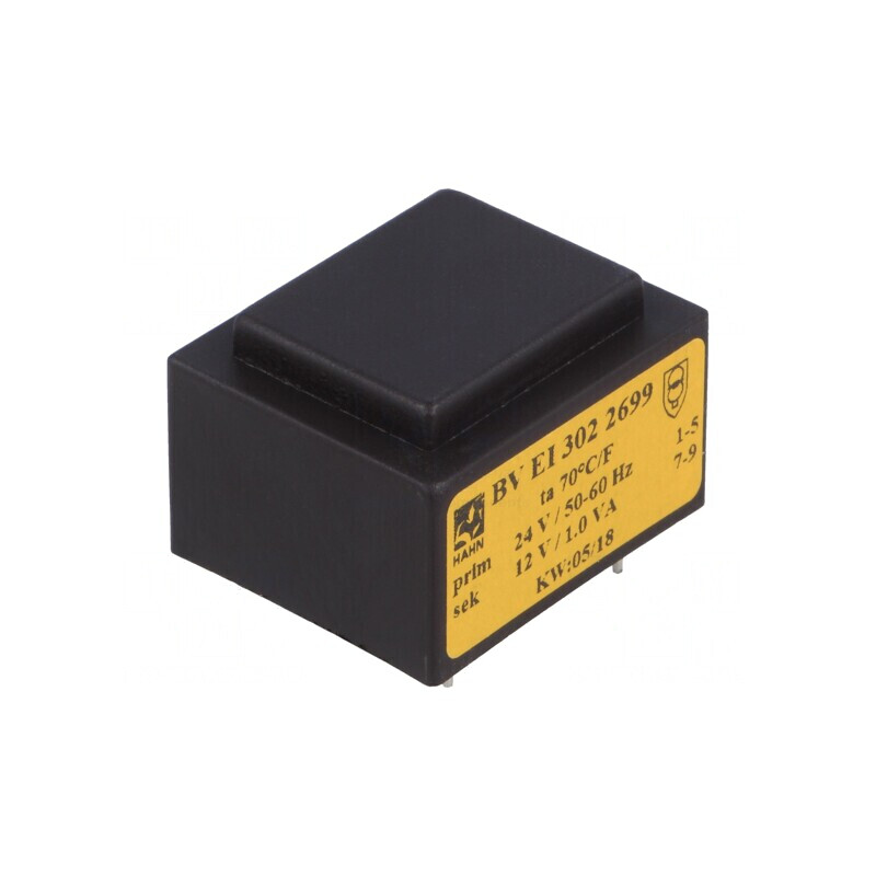 Transformator Încapsulat 1VA 24VAC 12V 83mA PCB | Electronic-mag.ro | Componente Electronice