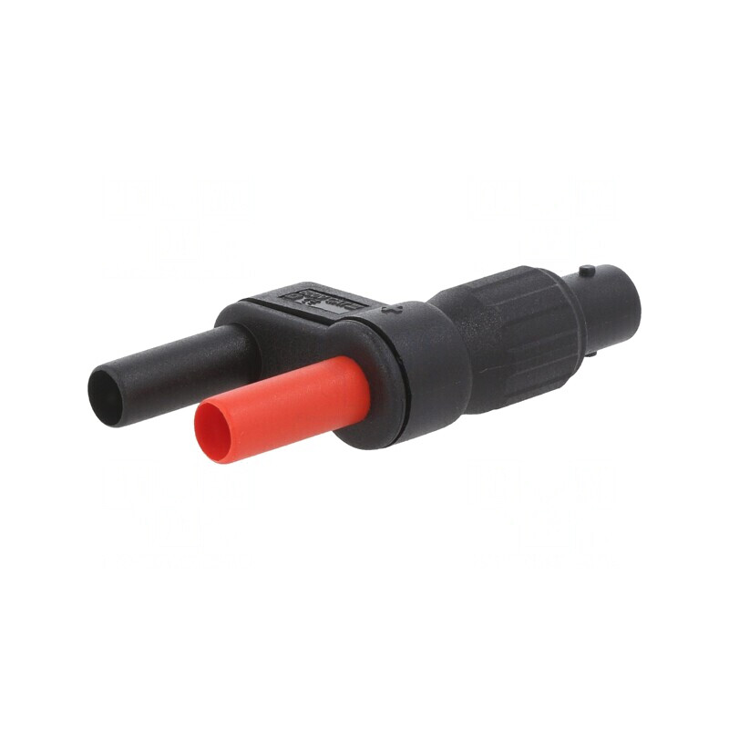 Adaptor Banană 4mm la BNC Negru cu Izolație | Electronic-mag.ro | Componente Electronice