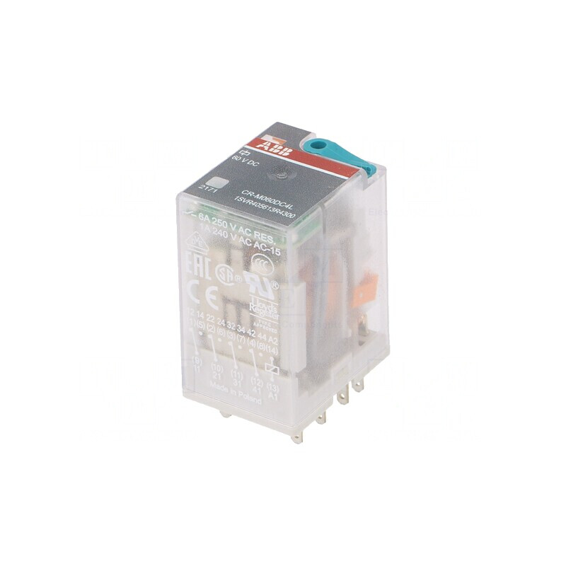Releu electromagnetic 4PDT 60VDC 6A | Electronic-mag.ro | Componente Electronice