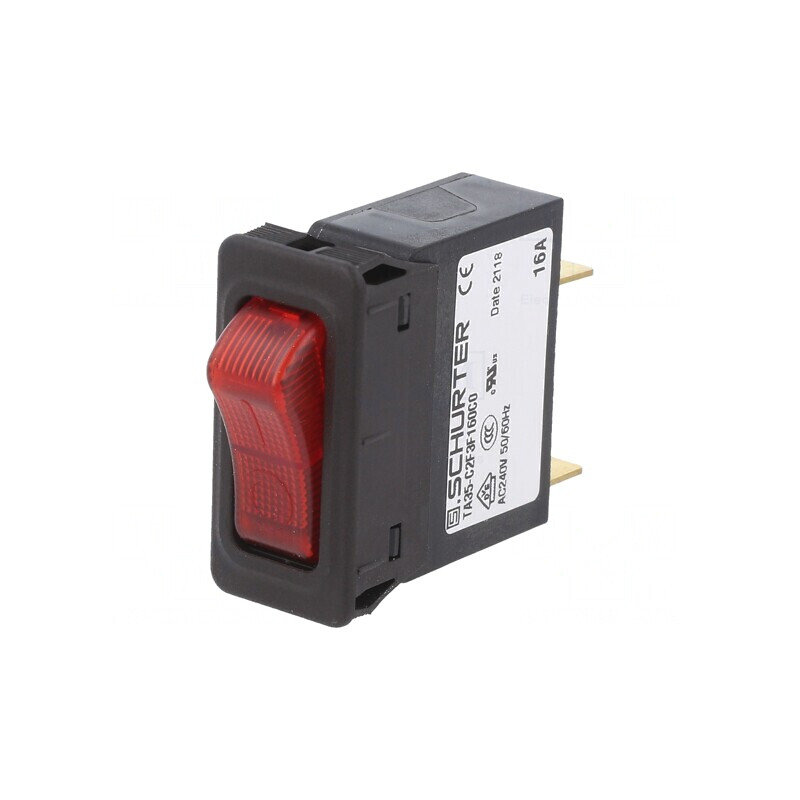 Întrerupător Supracurent 16A 240VAC 32VDC SPST | Electronic-mag.ro | Componente Electronice