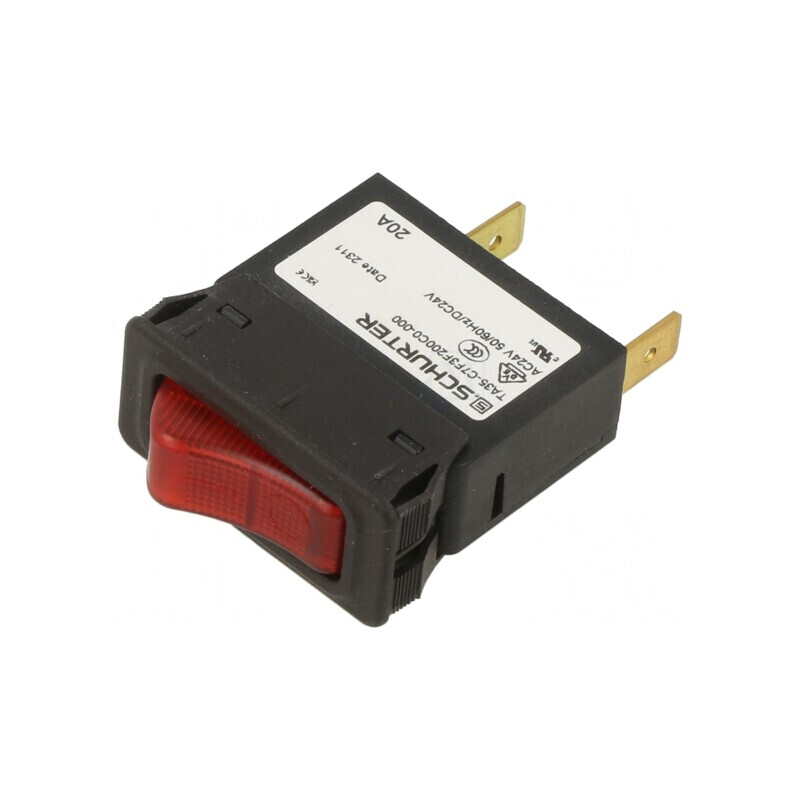 Întrerupător de Supracurent 20A 240VAC 32VDC SNAP-IN | Electronic-mag.ro | Componente Electronice