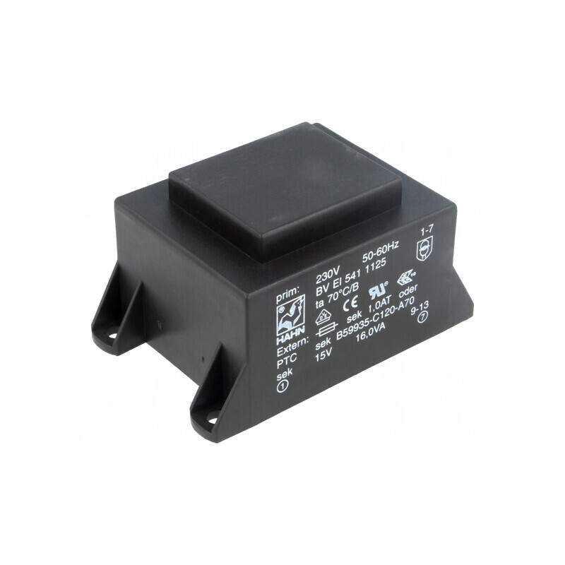 Transformator Încapsulat 16VA 230V 15V PCB BVEI | Electronic-mag.ro | Componente Electronice