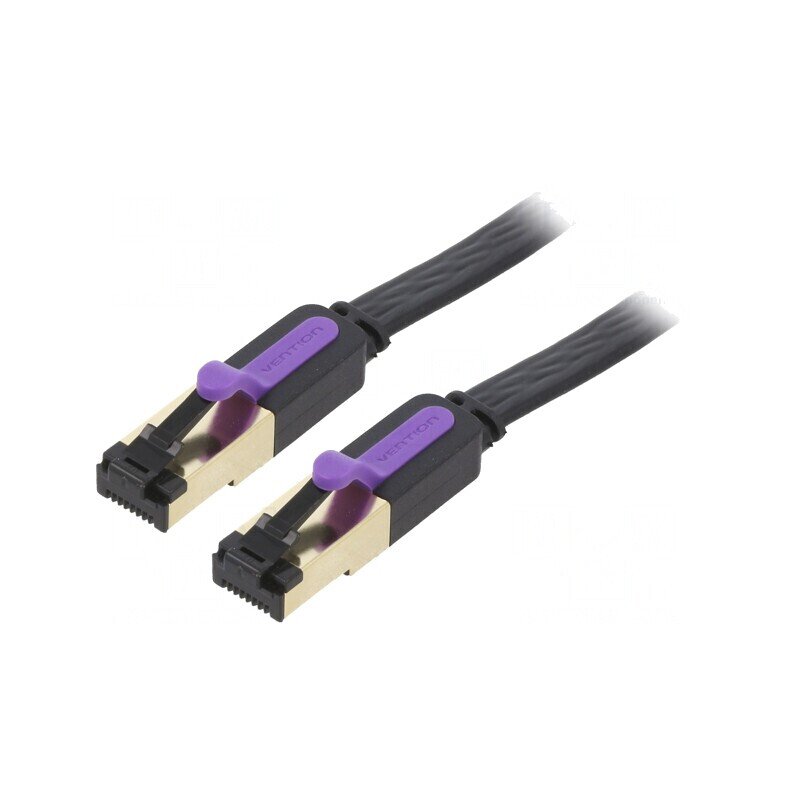Patch Cord U/FTP 15m Negru Ecranat PVC 30AWG | Electronic-mag.ro | Componente Electronice