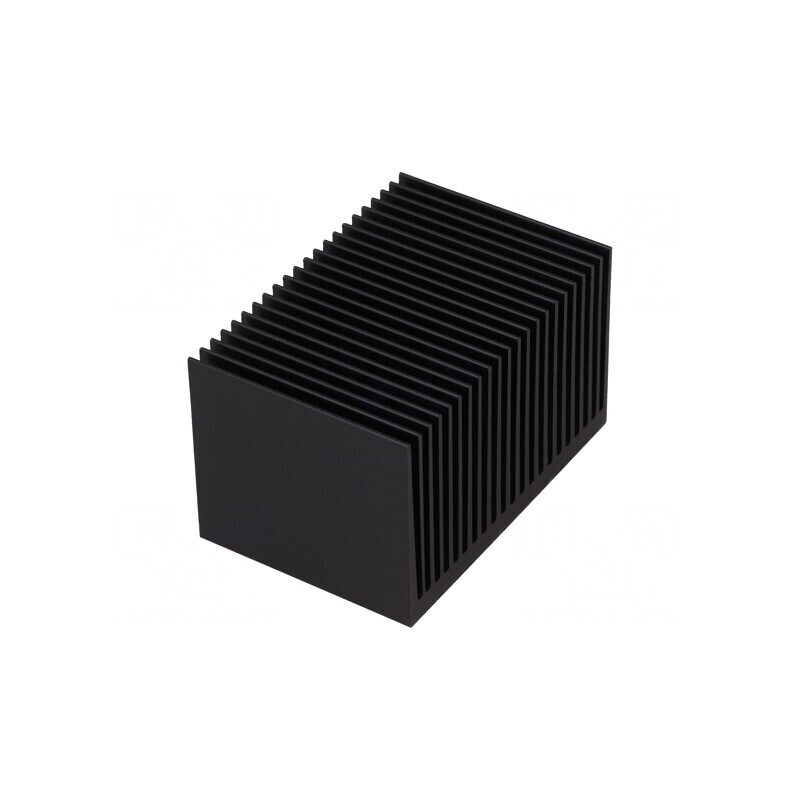 Radiator Extrudat cu Aripioare Negre 50x75x45mm | Electronic-mag.ro | Componente Electronice
