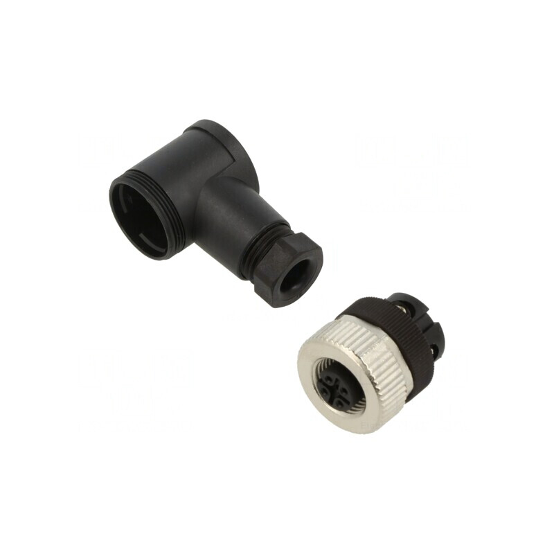 Mufă M12 4-PIN Mamă pe Cablu 60V | Electronic-mag.ro | Componente Electronice