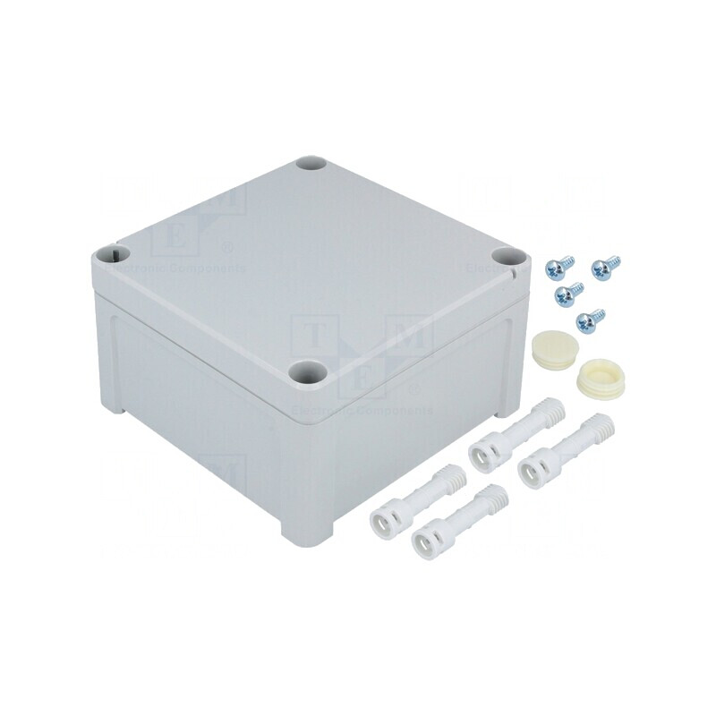 Carcasă universală TEMPO ABS gri IP65 110x110x65mm | Electronic-mag.ro | Componente Electronice