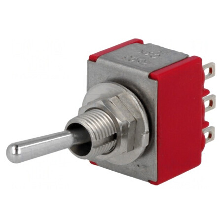 Comutator basculant 3 poziții ON-OFF-ON 2A/250V 5A/28V | Electronic-mag.ro | Componente Electronice