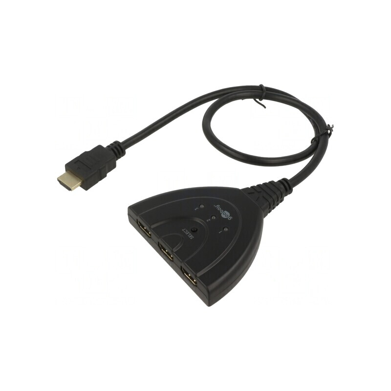 Switch HDMI HDCP 1.4 0.55m Negru 3 Porturi | Electronic-mag.ro | Componente Electronice