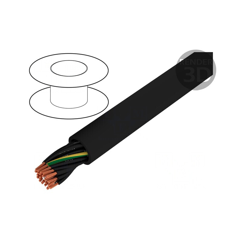 Cablu Neecranat JZ-500-BK 25G1mm2 300V/500V Negru | Electronic-mag.ro | Componente Electronice