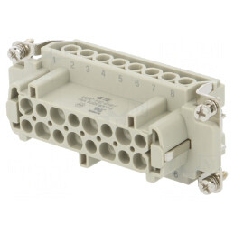 Conector HDC Inserturi Contact Mamă HE PIN 16A | Electronic-mag.ro | Componente Electronice