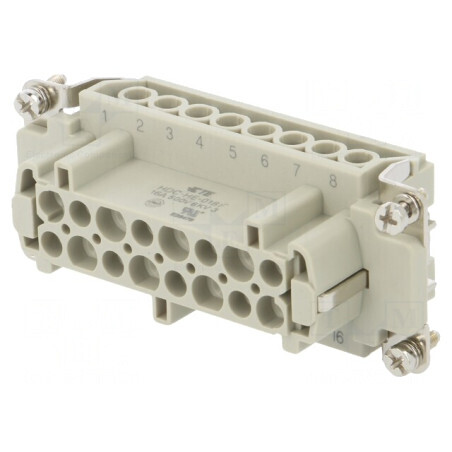 Conector HDC Inserturi Contact Mamă HE PIN 16A | Electronic-mag.ro | Componente Electronice