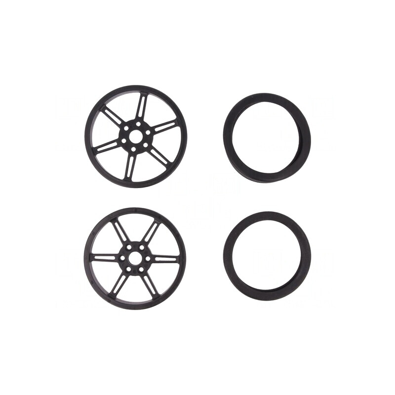 Ax neagră cu crestătură D, Ø 80mm, W 10mm | Electronic-mag.ro | Componente Electronice