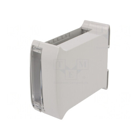 Carcasă pentru șină DIN gri 101mm x 45mm x 119,5mm | Electronic-mag.ro | Componente Electronice