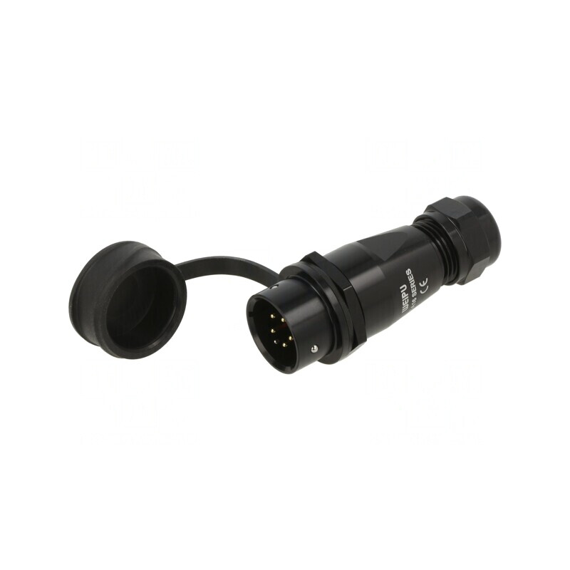 Mufă SA16 tată 5 PIN IP67 5-8mm 5A 500V | Electronic-mag.ro | Componente Electronice