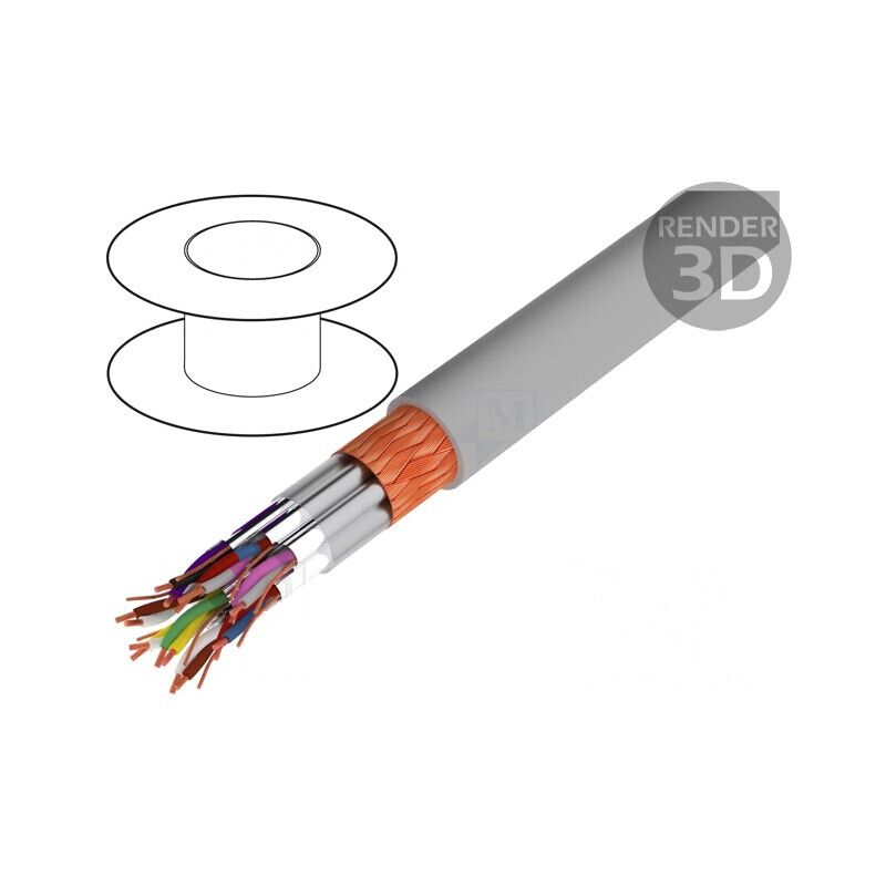 Cablu Li-2Y-CY-PIMF 8x2x0,5mm2 PVC Gri 250V Autostingere | Electronic-mag.ro | Componente Electronice