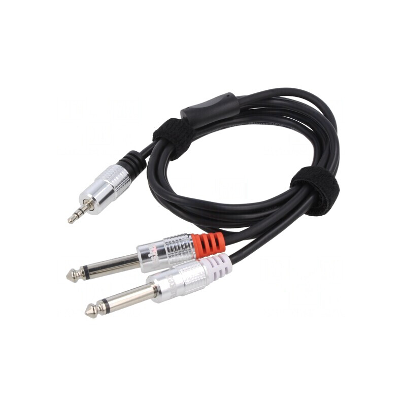 Cablu Audio Jack 3.5mm la Jack 6.3mm x2 1.5m | Electronic-mag.ro | Componente Electronice