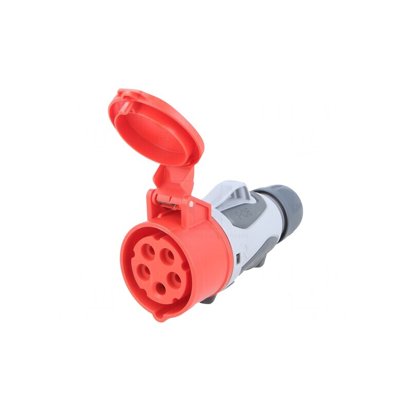 Conector Alimentare AC Trifazat 16A 400V IP44 Soclu Mamă | Electronic-mag.ro | Componente Electronice