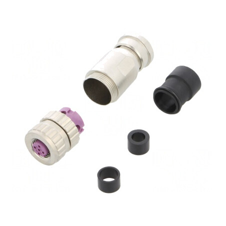 Mufă M12 PIN 4 mamă Profibus pe cablu drept 4-8mm | Electronic-mag.ro | Componente Electronice