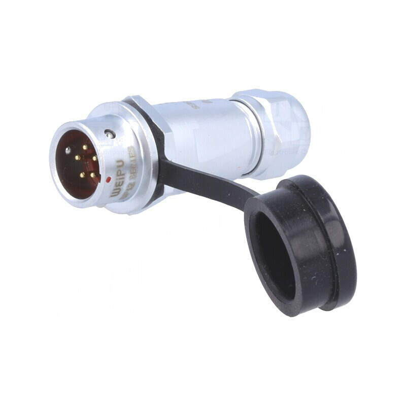 Mufă SF12 Tată 5 PIN IP67 4-6.5mm 5A 180V | Electronic-mag.ro | Componente Electronice