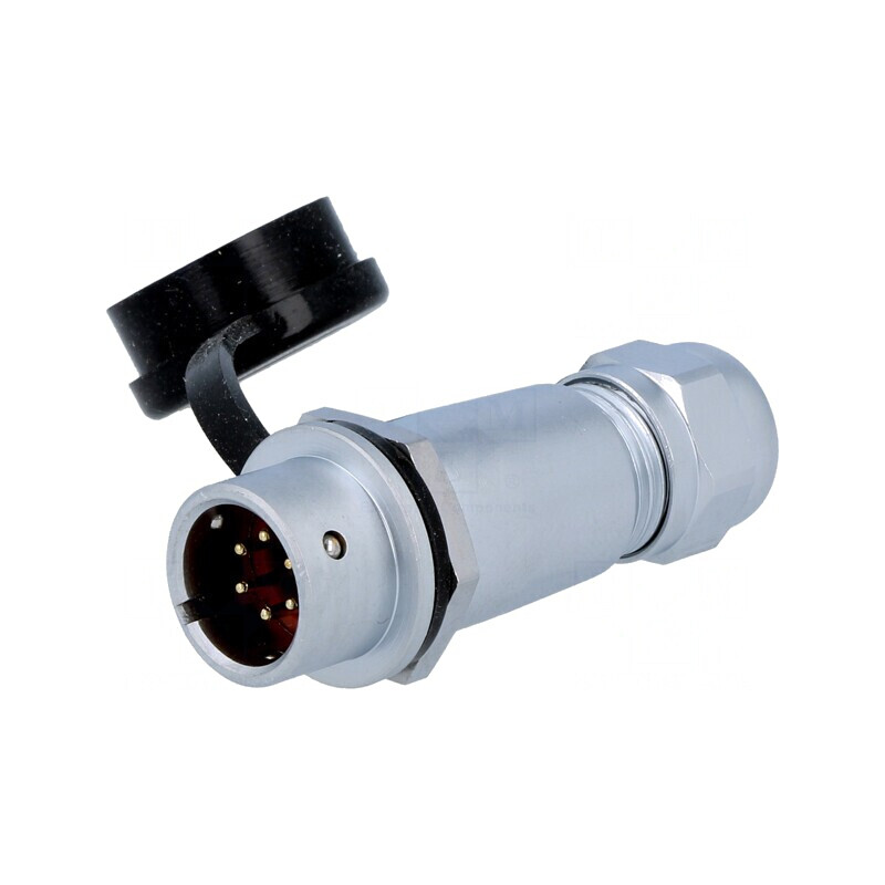 Mufă SF12 tată 6 pini IP67 5A 125V pentru cablu 4-6,5mm | Electronic-mag.ro | Componente Electronice