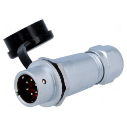 Mufă SF12 tată 6 pini IP67 5A 125V pentru cablu 4-6,5mm | Electronic-mag.ro | Componente Electronice