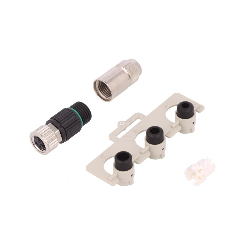 Conector M8 Mamă 4 Pin Drept pe Cablu IP67 32V 4A | Electronic-mag.ro | Componente Electronice