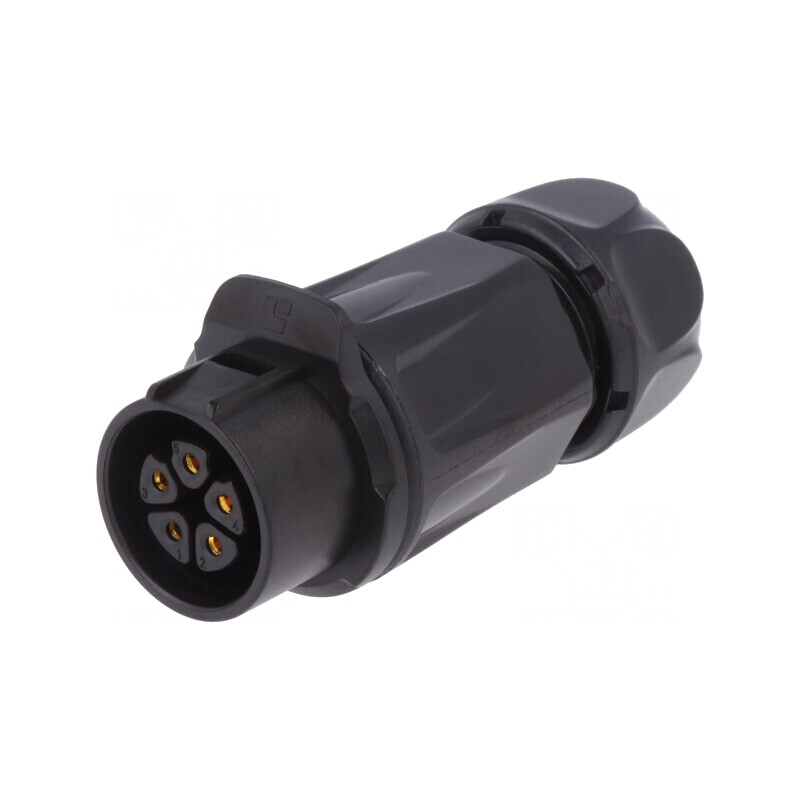 Mufă Circulară 20mm 5 Pini Aurită 12A | Electronic-mag.ro | Componente Electronice